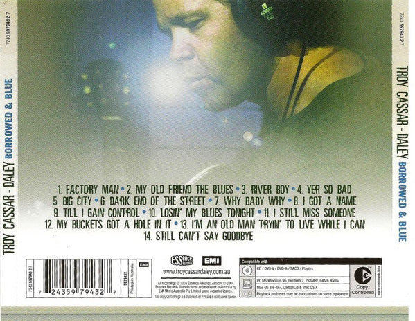 Troy Cassar-Daley : Borrowed And Blue (CD, Album, Copy Prot.)