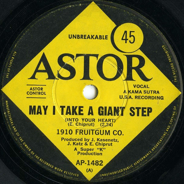 1910 Fruitgum Company : May I Take A Giant Step (Into Your Heart) (7", Single)