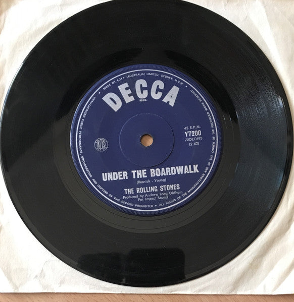 The Rolling Stones : Under The Boardwalk (7", Single, Dar)