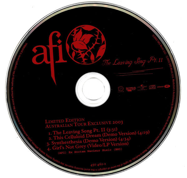 AFI : The Leaving Song Pt. II (CD, Maxi, Enh, Ltd)