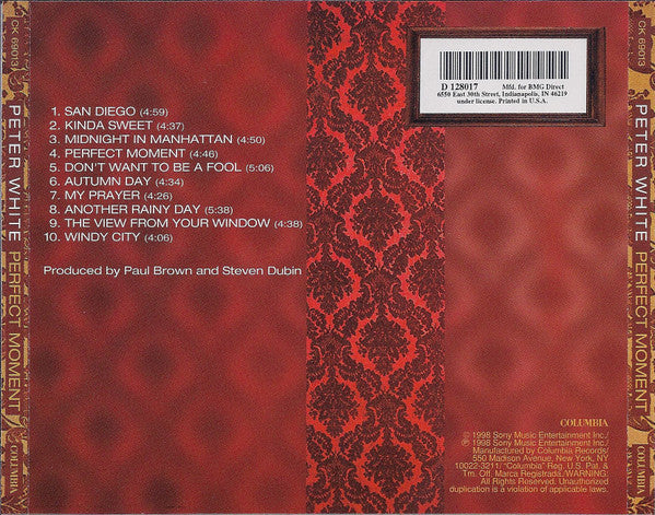 Peter White : Perfect Moment (CD, Album, Club)