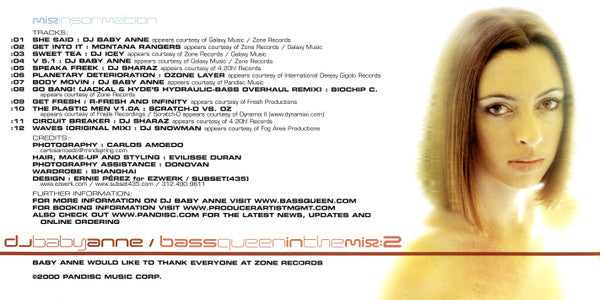 DJ Baby Anne : Bass Queen In The Mix :2 (CD, Comp, Mixed)