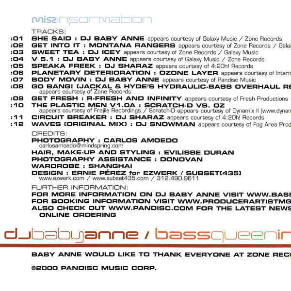 DJ Baby Anne : Bass Queen In The Mix :2 (CD, Comp, Mixed)