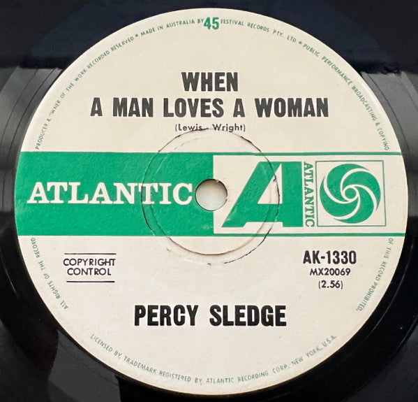 Percy Sledge : When A Man Loves A Woman / Love Me Like You Mean It (7", Single)