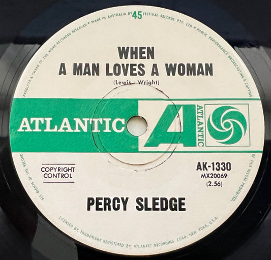 Percy Sledge : When A Man Loves A Woman / Love Me Like You Mean It (7", Single)