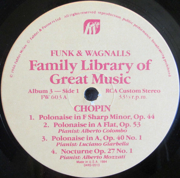 Frédéric Chopin : Polonaises, Nocturnes, Etudes & Mazurkas (LP, Album, RE)