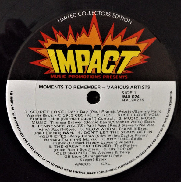 Various : Moments To Remember (LP, Comp)