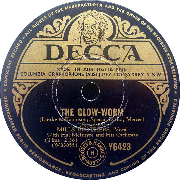 Mills Brothers* : The Glow-Worm / After All (Shellac, 10")