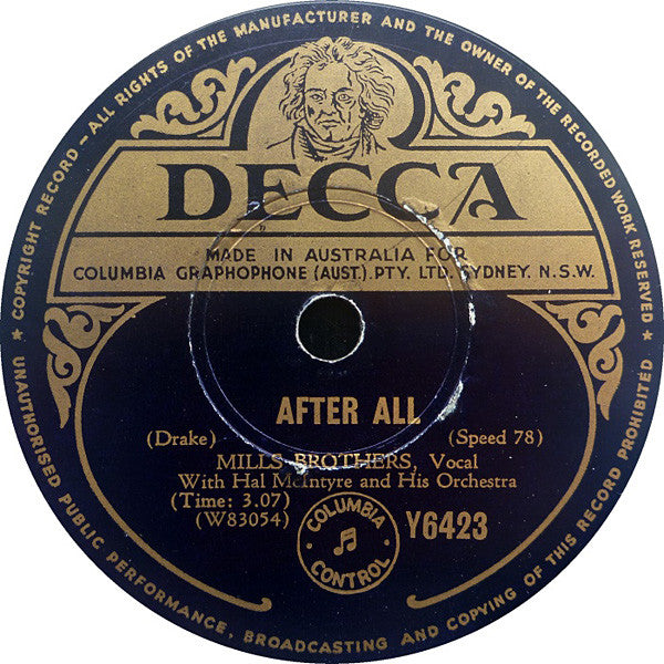 Mills Brothers* : The Glow-Worm / After All (Shellac, 10")