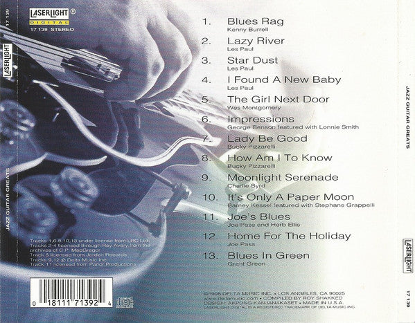 Various : Jazz Guitar Greats (CD, Comp)