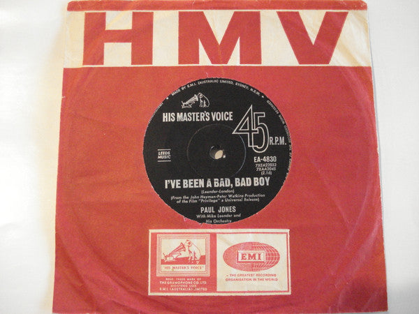 Paul Jones : I've Been A Bad, Bad Boy / Sonny Boy Williamson (7", Single)