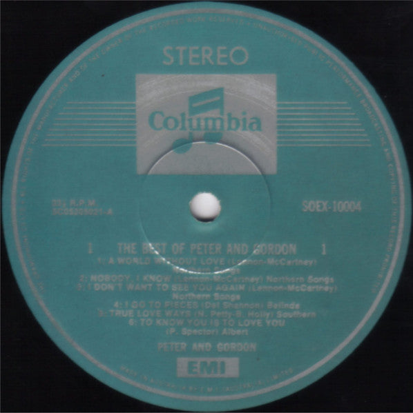 Peter & Gordon : The Best Of Peter & Gordon (LP, Comp)
