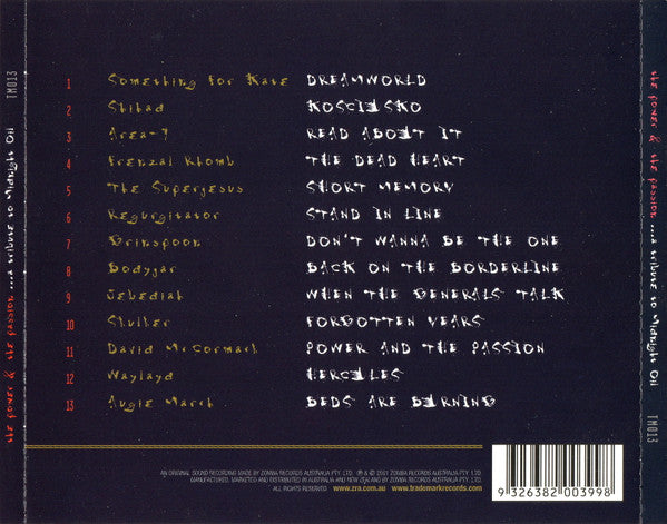 Various : The Power & The Passion ...A Tribute To Midnight Oil (CD, Album)