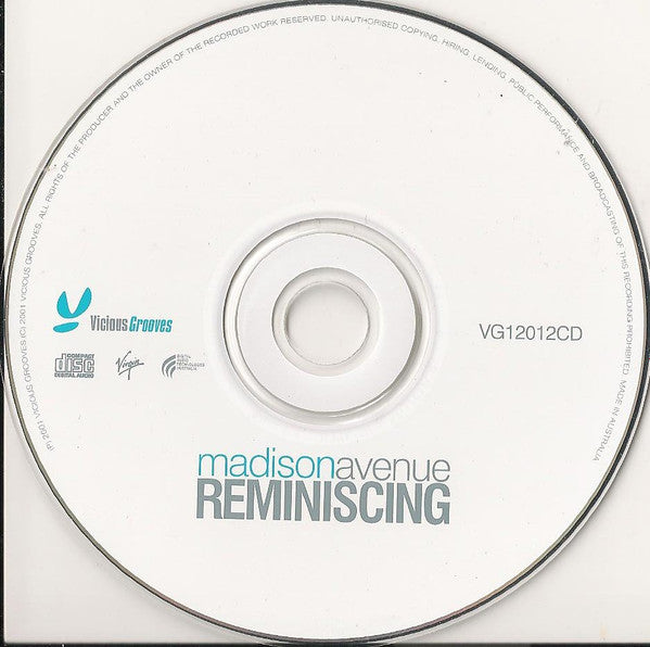 Madison Avenue : Reminiscing (CD, Single)