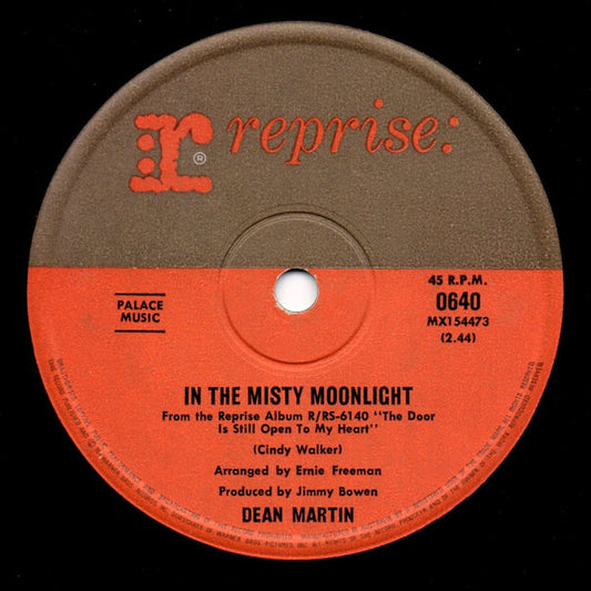 Dean Martin : In  The Misty Moonlight / Wallpaper Roses (7")