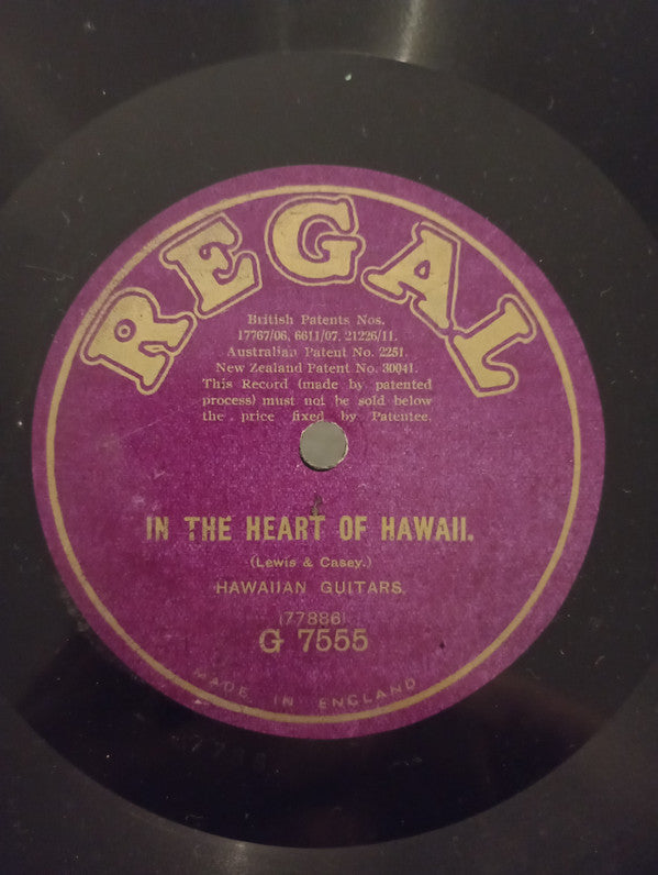 Hawaiian Guitars : In The Heart Of Hawaii / Hawaiian Smiles (Shellac, 10")