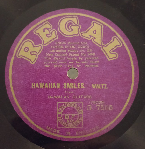 Hawaiian Guitars : In The Heart Of Hawaii / Hawaiian Smiles (Shellac, 10")