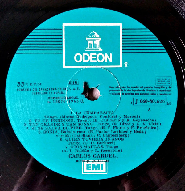 Carlos Gardel : La Voz Inolvidable (LP, Comp)