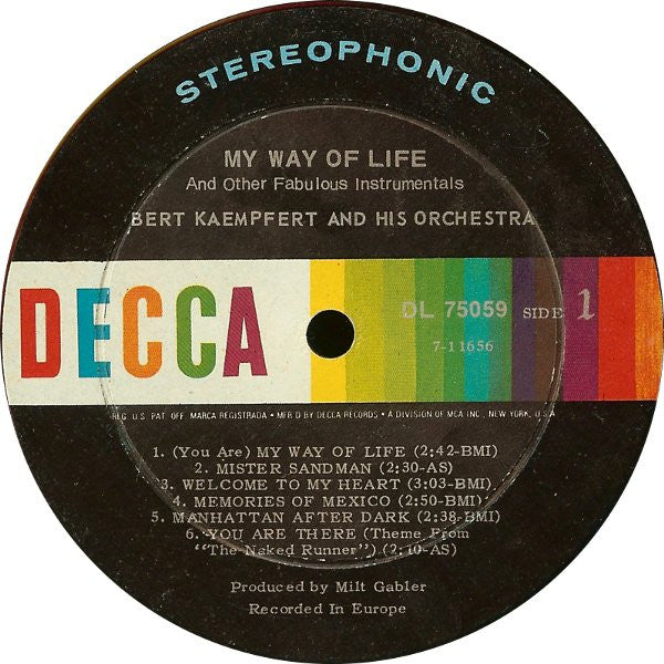 Bert Kaempfert & His Orchestra : My Way Of Life And Other Fabulous Instrumentals (LP, Roc)