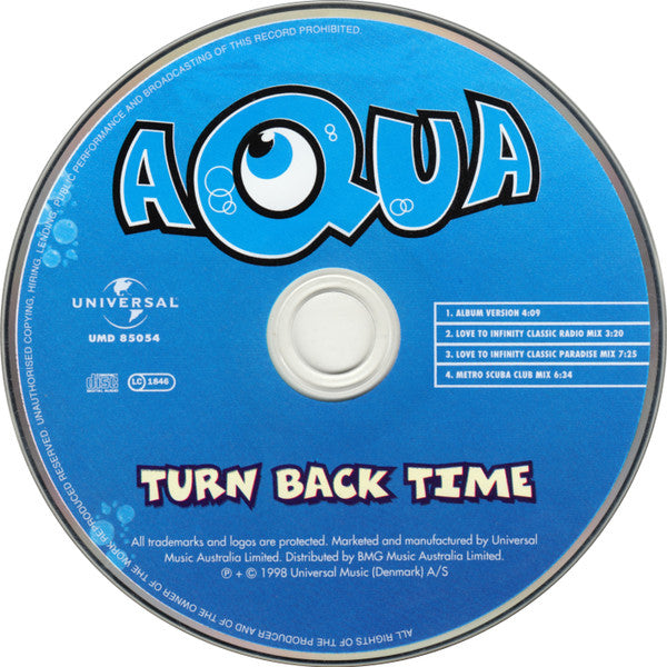 Aqua : Turn Back Time (CD, Single, Sli)