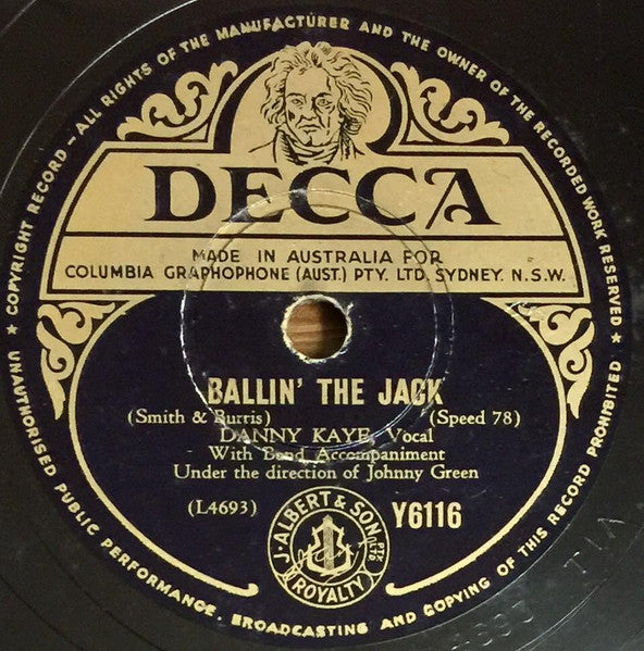 Danny Kaye (2) :  Ballin' The Jack / I Wonder Who's Kissing Her Now (Shellac, 10")