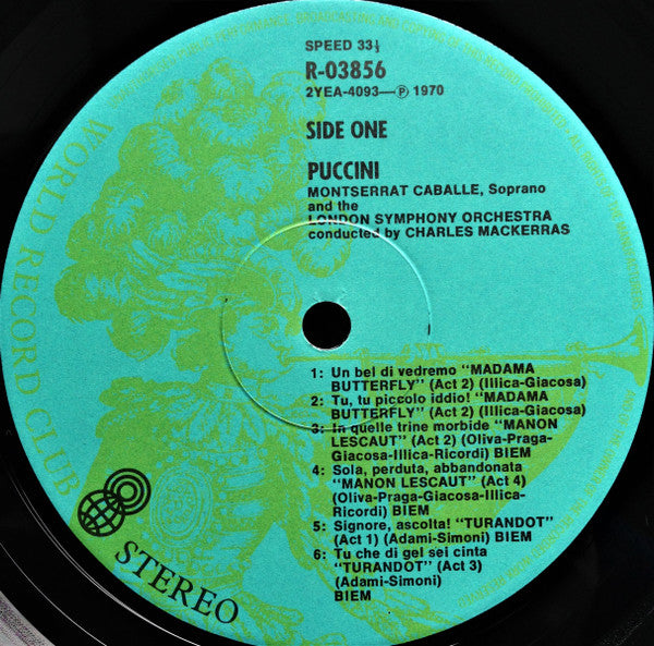 Montserrat Caballé, Puccini* : Montserrat Caballé Sings Puccini Arias (LP, Album, Club)
