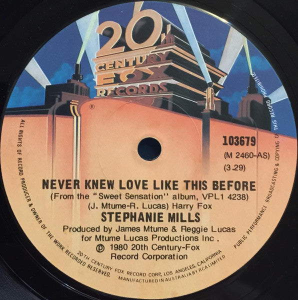 Stephanie Mills : Never Knew Love Like This Before (7", Single)