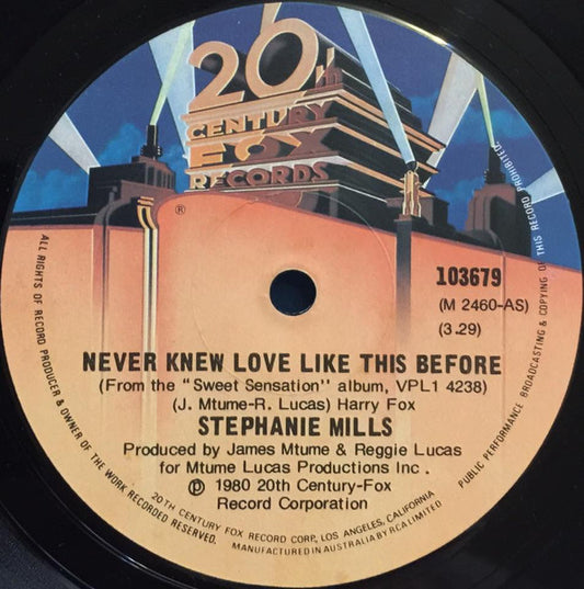 Stephanie Mills : Never Knew Love Like This Before (7", Single)