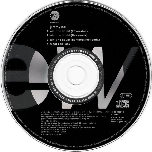 Jimmy Nail : Ain't No Doubt (CD, Single, WME)