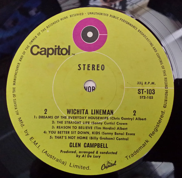 Glen Campbell : Wichita Lineman (LP, Album)