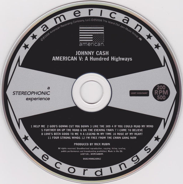 Johnny Cash : American V: A Hundred Highways (CD, Album)