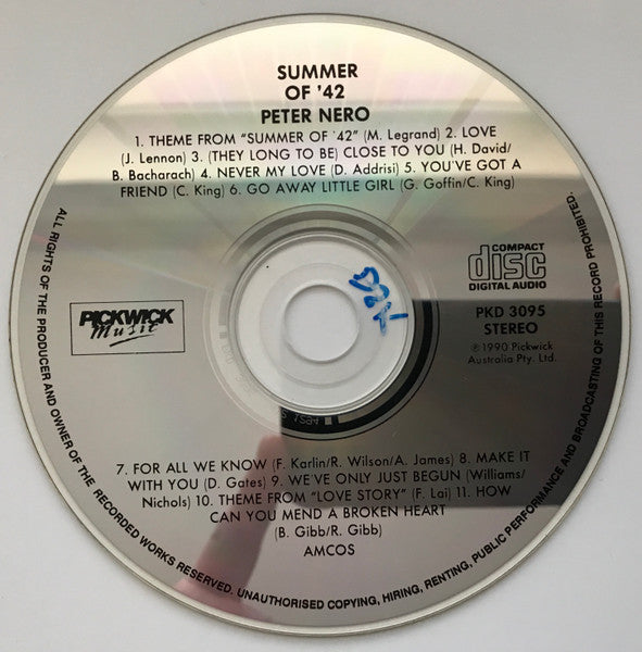 Peter Nero : Summer Of '42 (CD, Album, RE)