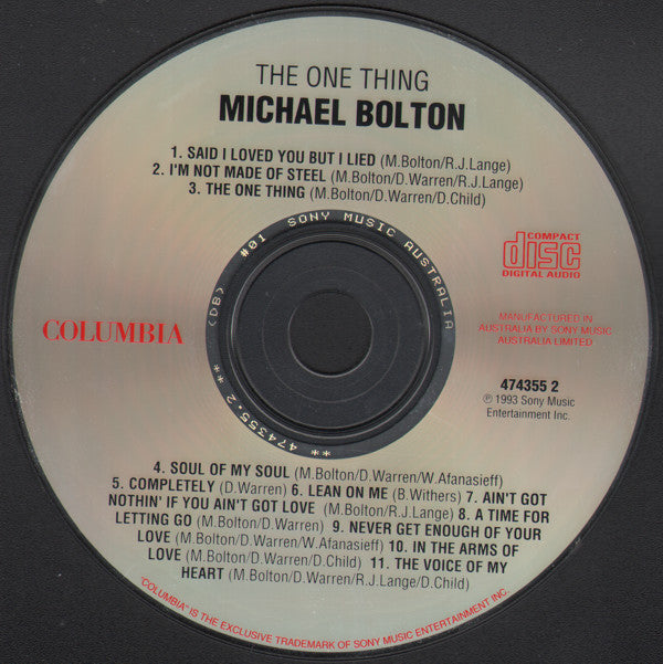Michael Bolton : The One Thing (CD, Album)