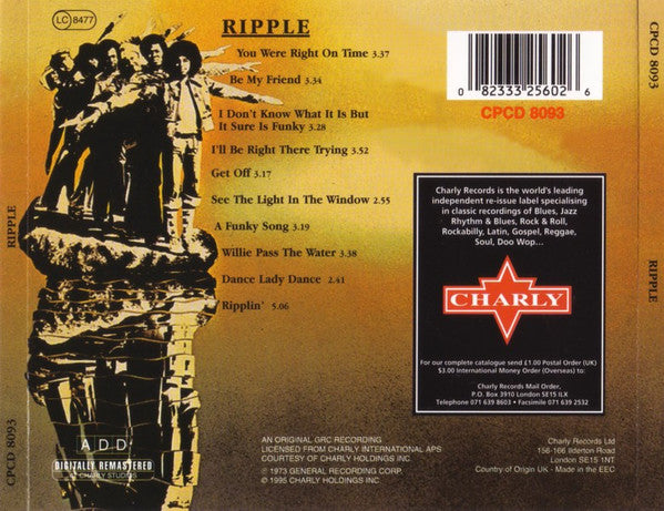 Ripple : Ripple (CD, Album, RE, RM)