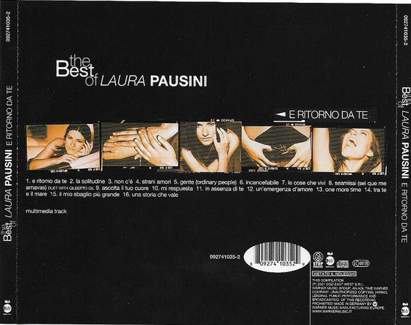 Laura Pausini : The Best Of Laura Pausini - E Ritorno Da Te (CD, Comp, Enh)