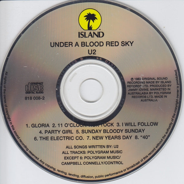 U2 : Live / Under A Blood Red Sky (CD, Album)