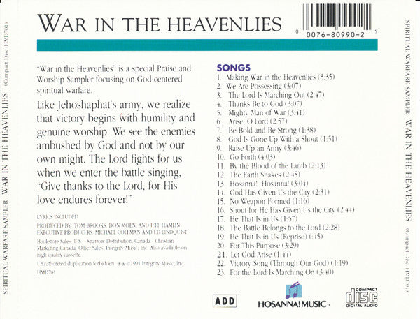 Various : War In The Heavenlies (CD, Comp, Smplr)