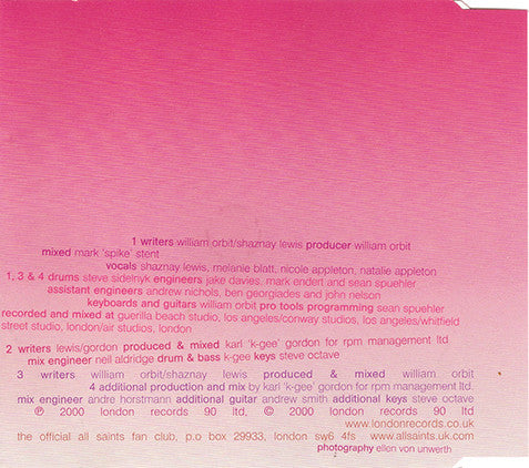 All Saints : Pure Shores (CD, Single)