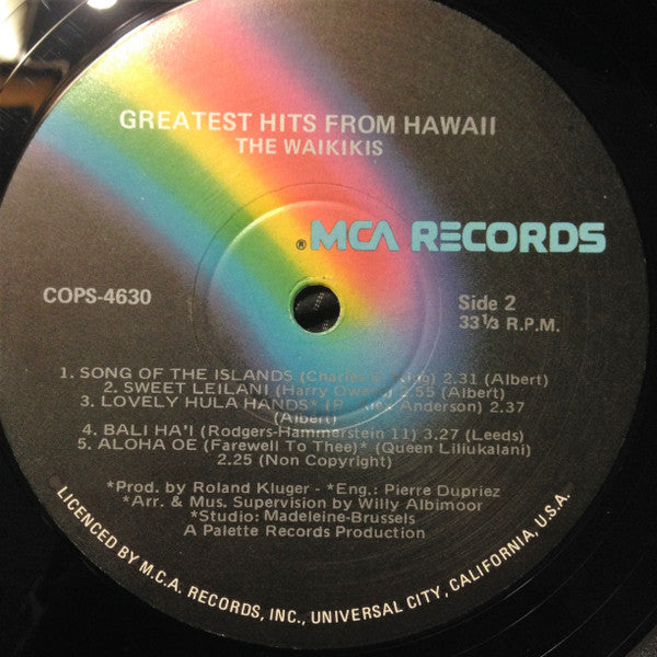 The Waikiki's : Greatest Hits From Hawaii (Instrumentals) (LP, Comp)