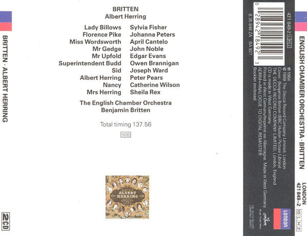 Benjamin Britten - English Chamber Orchestra : Albert Herring (2xCD, Album, RM)