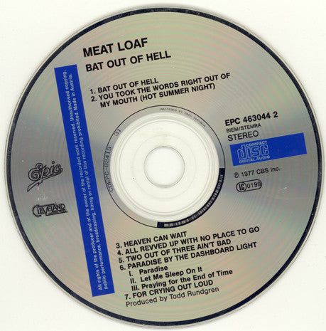 Meat Loaf : Bat Out Of Hell (CD, Album, RE)