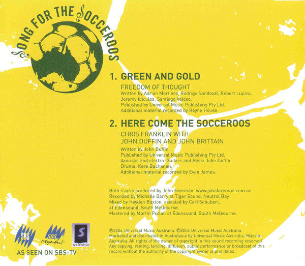 Freedom Of Thought : Green And Gold (CD, Single)