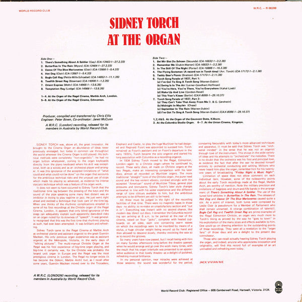 Sidney Torch : At The Organ (LP, Comp, Mono, Club)