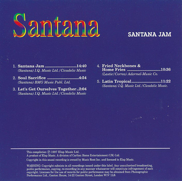 Santana : Santana Jam (CD, Comp)