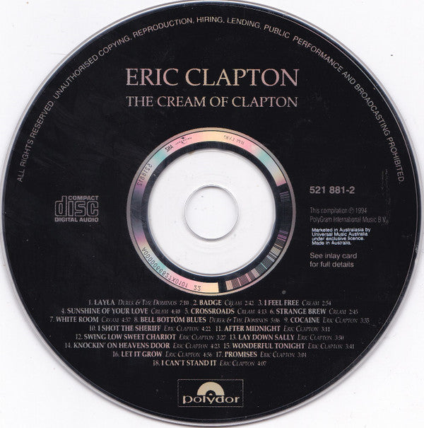 Cream サイン入りCD Eric Clapton Cream サイン入りCD Eric Clapton