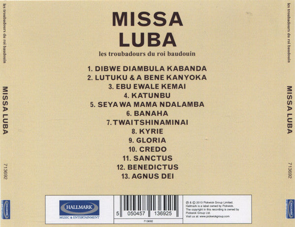 Les Troubadours Du Roi Baudouin : Missa Luba (CD, Album, RE)