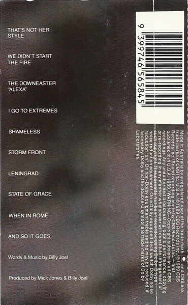Billy Joel : Storm Front (Cass, Album)