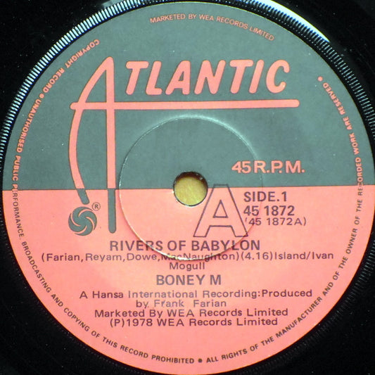 Boney M. : Rivers Of Babylon (7", Single)