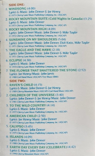 John Denver : Earth Songs (Cass, Album)