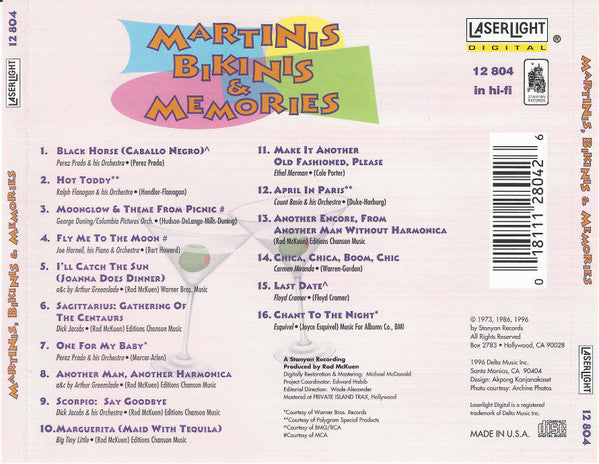 Various : Martinis, Bikinis & Memories (CD, Comp)